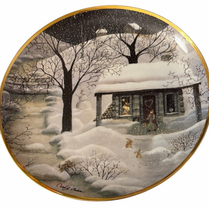 Moonlight Visitors porcelain Franklin Mint Decorative numbered Plate.
